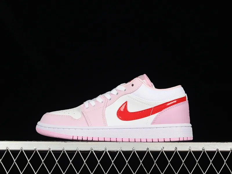 All categories Air Jordan Jordan series basketball shoes Air Jordan 1 Low Z version Air Jordan 1 Low AJ1 Joe 1 white and pink hook low-top casual sneakers DR0758-170